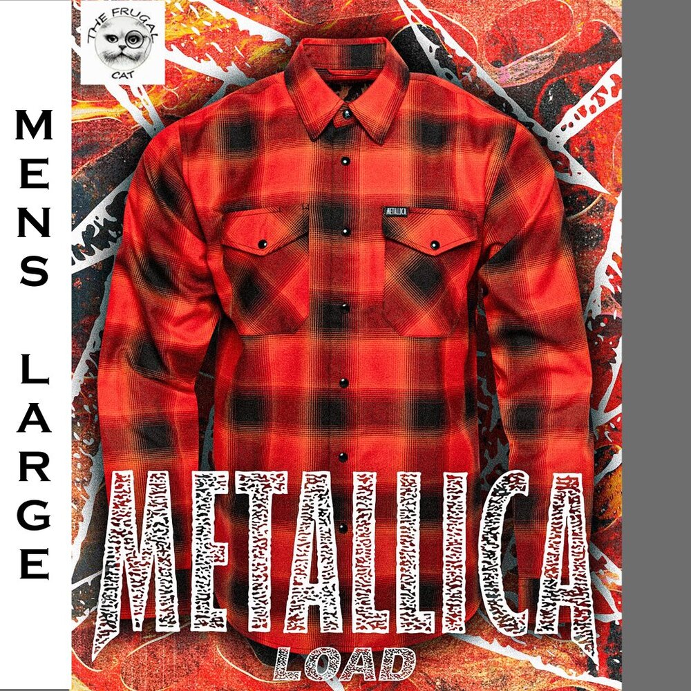 DIXXON FLANNEL x METALLICA LOAD Flannel Shirt Collab - Men's Large
